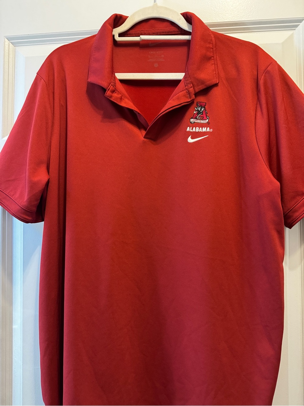 Nike Red Alabama Polo Shirt with Team Logo